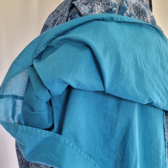 🌻NWOT Coldwater Creek Blue Floral Maxi Skirt size L - Picture 9 of 13